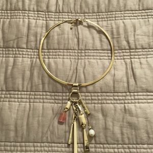 WHBM gold choker necklace